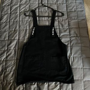 Gothic Black Overall Dress